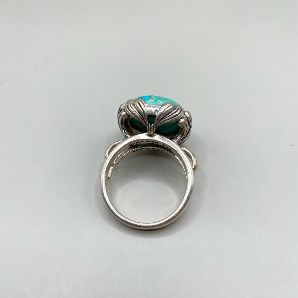 Barse Large Turquoise Statement Ring - image 5